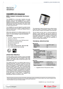 Amphenol SGX Sensortech VQ548MP2-DA用于采矿和危险环境的低功耗可燃气体传感器