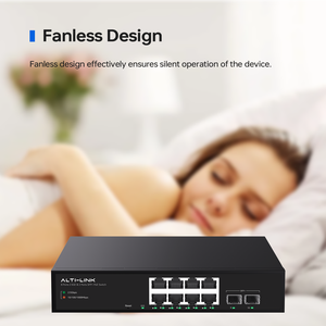 Scalable 8-Port 10G Uplink Managed Layer 2 Ethernet Switch with VLAN &amp; QoS Storable Fiber Optic Module Stackable Module