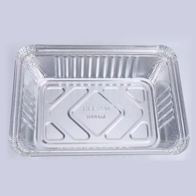 Boîte à lunch poêles en aluminium avec couvercles Résistance à la chaleur Four Safe Recyclable Récipient en papier d'aluminium de qualité alimentaire écologique