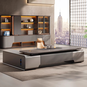 Oficina de mesa Oficina Mesa ejecutiva moderna grande Gerente CEO Boss Muebles de oficina de lujo Escritorio de oficina en casa Escritorio en forma de L - Product Image 5