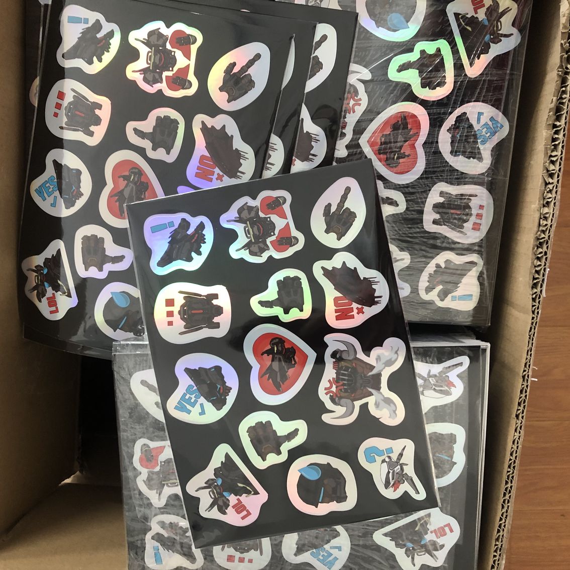 Holographic sticker sheet