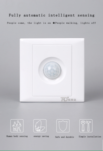 TOADA luz LED sensor de movimiento pared sensor de movimiento interruptor de luz automático con sensor de movimiento