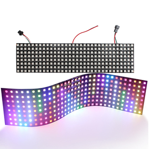 WS2812B светодиодный матричный экран RGB 5050SMD 8x8 8x32 16x16 64 256 пикселей Гибкая индивидуально Адресуемая светодиодная запрограммированная панель DC5V - Product Image 1