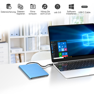 บลูเรย์ไดรฟ์ภายนอกแบบ USB 3.0 BD-R BD-ROM ซีดี/ดีวีดี RW 3D เครื่องเขียนบลูเรย์สำหรับแล็ปท็อปคอมพิวเตอร์พีซีออปติคัลไดรฟ์ - Product Image 4
