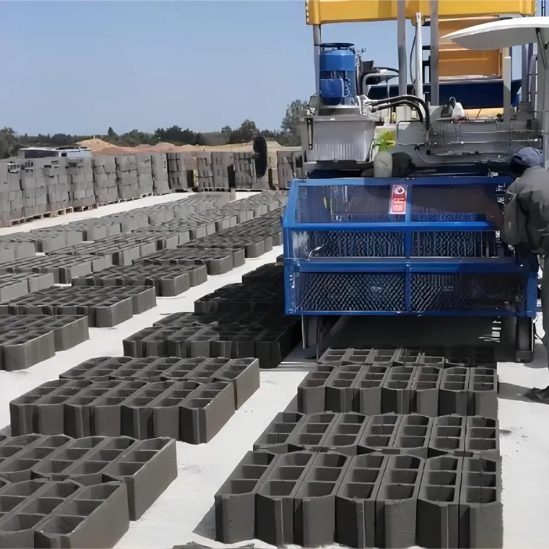 Máquina automática de bloques de hormigón para construcción, maquinaria de enclavamiento de cemento hueco, para poner huevos en el coche