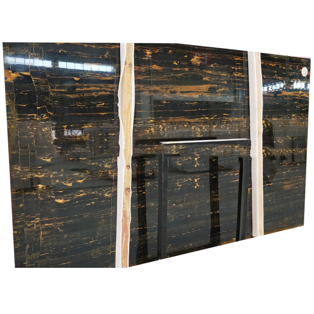 Luxury style  black gold marble for customized size factory-direct selling.