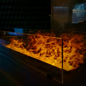 Indoor Timer <strong>Function</strong> Water Steam FireplaceLarge Open Black Electric Humidifier Fireplace40 Inch <strong>Touch</strong> <strong>Control</strong> 3D Fireplace - Product Image 3