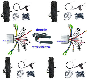 High Load Four-wheel Drive <strong>Hub</strong> <strong>Motor</strong> <strong>Kit</strong> 48V 500W 800kg Load with <strong>Controller</strong> and Throttle - Product Image 1