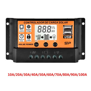 10A 20A 30A 40A 50A 60A 100A MPPT PWM Solar laderegler 12V 24V Solar panel Batterie regler Dual USB Port LCD Display - Product Image 3