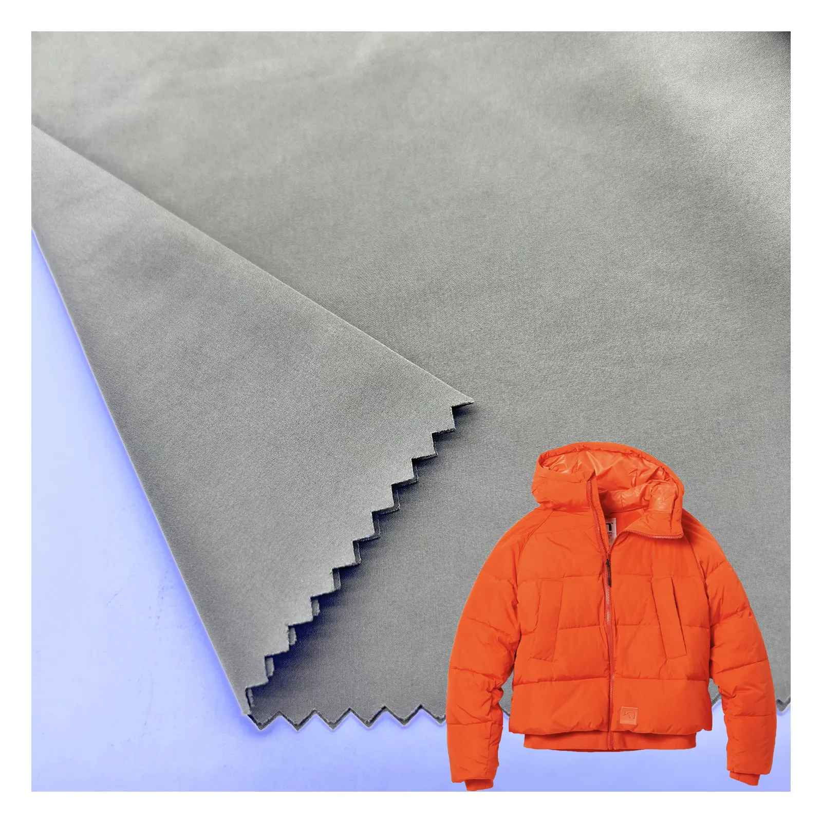 Crisp impermeável down-prova 100% poliéster tecido estampado para jaqueta