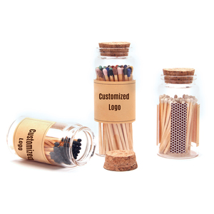 Toptan özel lüks özel çıkartmalar renkli maçlar ile cam şişeler içinde kokulu mumlar puro yakmak için - Product Image 3