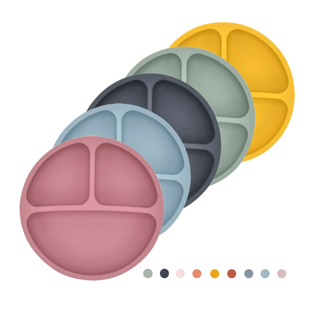 Round small dining plate-Rainbow Smoked Powder
