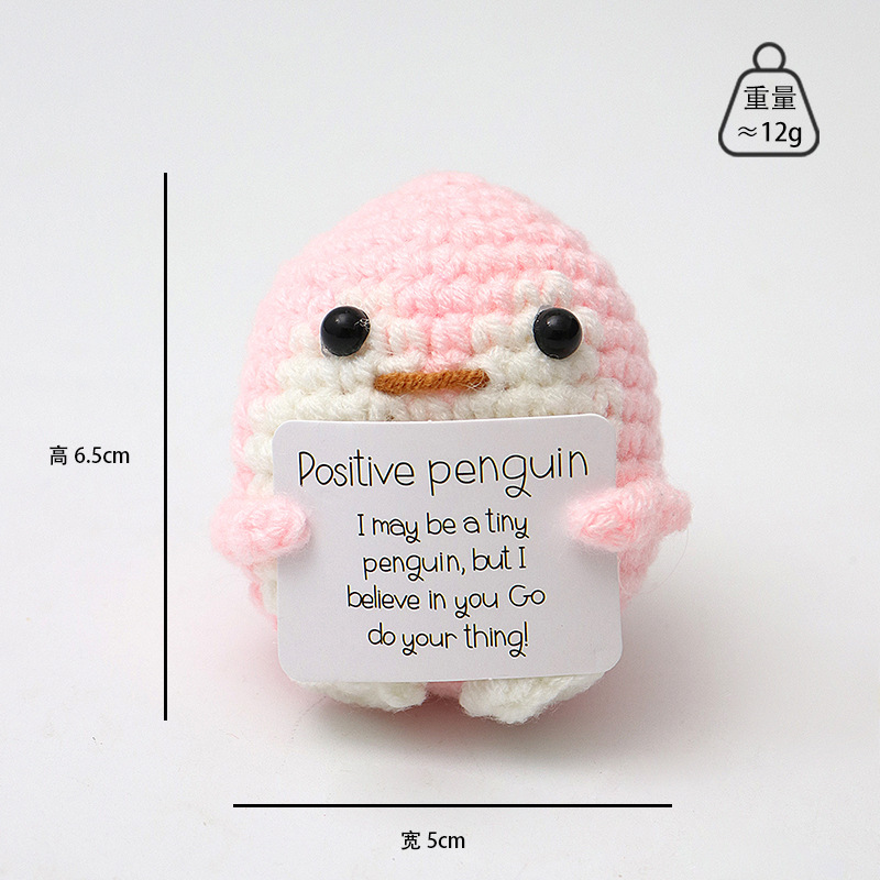 Carte de pingouin rose clair p