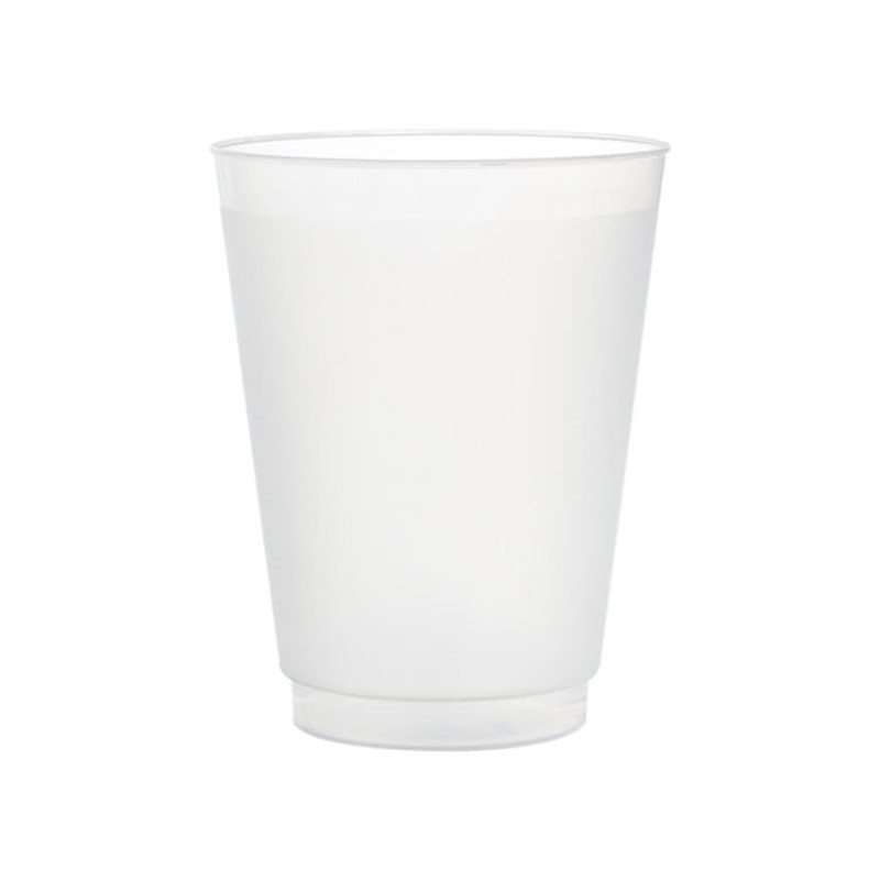 blank frosted plastic cups