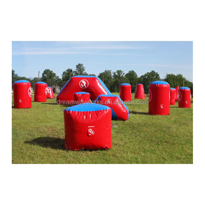 Campo de paintball inflable de alta calidad, campo de búnker de paintball inflable de pvc en venta