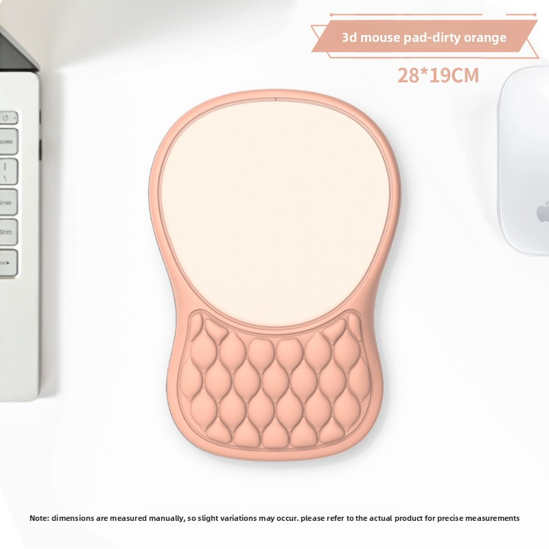3D three-dimensional mouse pad-dirty orange