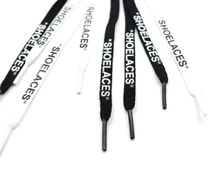 Black Colored <strong>High</strong> <strong>Quality</strong> 3D logo Printing Custom Non-slip Flat Polyester Braid Cord With Metal End Draw <strong>String</strong> for Hoodie Rope - Product Image 4