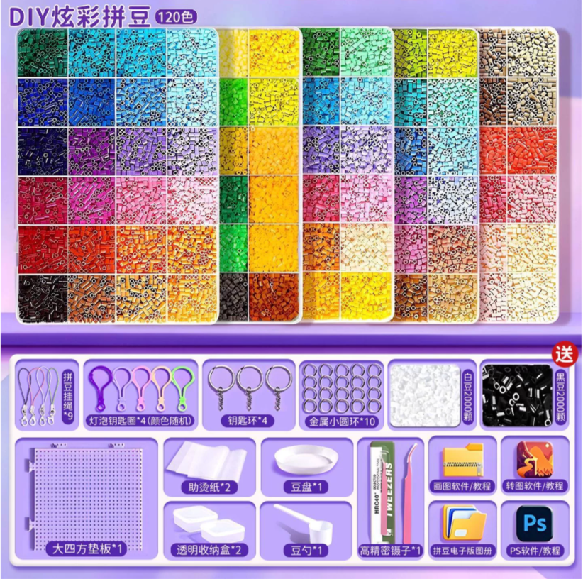 Fusion Bean 120 colori e toolkit incluso con 6000 pezzi