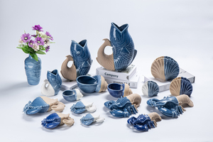 Custom Summer <strong>Ceramic</strong> Decoration Sea or Ocean Fish Shape Decoration Customized Logo Porcelain Europe Simple Animal Figurine - Product Image 6