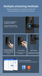 <strong>New</strong> Arrival S810 Smart <strong>Locks</strong> Tuya TTlock App Remote Control Cerradura Fingerprint Code <strong>Key</strong> Card Door <strong>Lock</strong> - Product Image 6