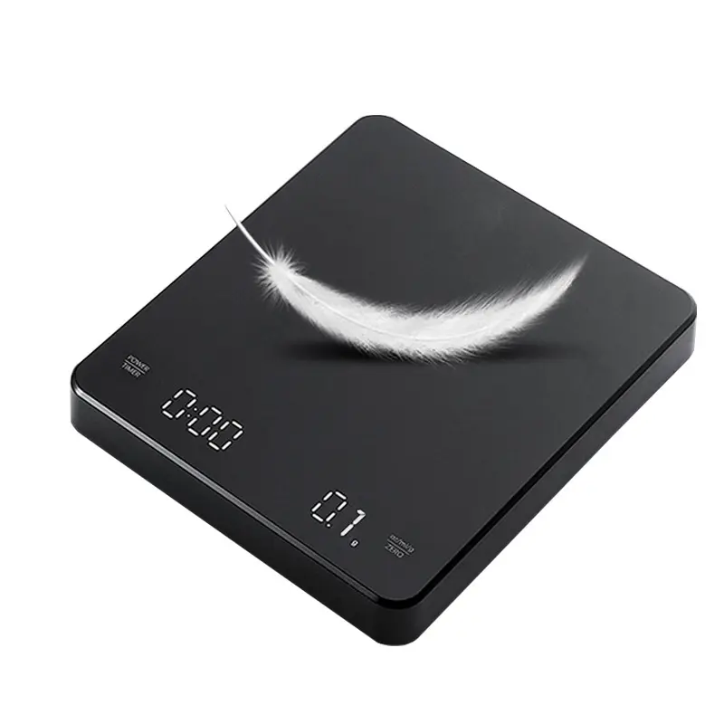 Báscula eléctrica digital para alimentos de café 3kg0.1g para hornear, cocinar y preparar comidas, color negro