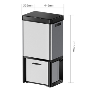 Contenedor de basura de 72L, cubo de basura, Sensor de espacio de lujo, clasificación de cubo de basura, contenedores de cocina, productos para el hogar inteligente
