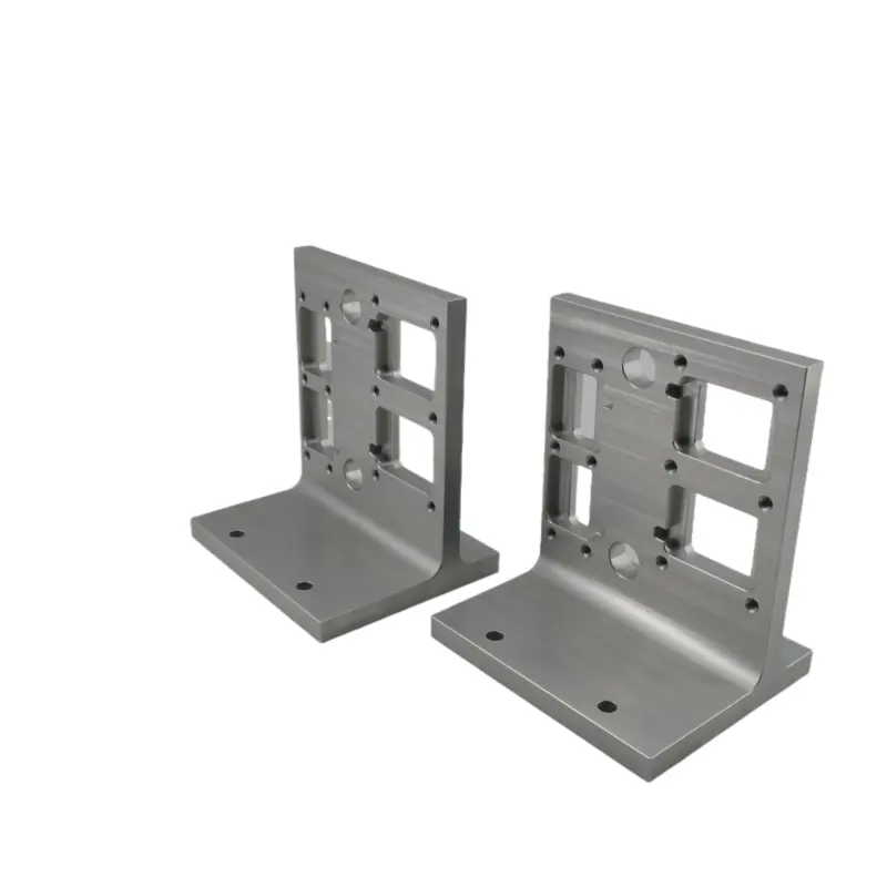 Piezas de aluminio de mecanizado CNC de ángulo de etapa anodizado transparente para controlador de equipo de prueba