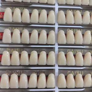 Denti Sintetici in Resina Acrilica a Due Strati Multicolore per Arcata Inferiore Anteriore all'Ingrosso - Product Image 1