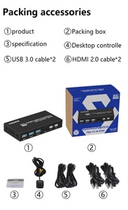 SY USB 3.0 8K HDMI KVM开关2端口8k手动hdmi kvm开关7680*4320/60hz usb 3.0 hdmi 2.1v 2进1出开关 - Product Image 6