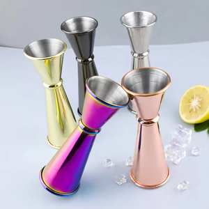Fabrika doğrudan Bar kokteyl Jigger kişisel özel jigger çift fincan cooper ve gümüş jigger ile ölçek işareti - Product Image 3