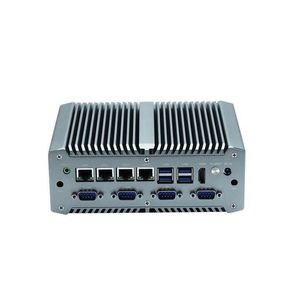 Mini PC sin ventilador Intel Quad Core 4 * GbE LAN 6COM 16Bit GPIO computadora industrial resistente 12 ~ 19V DC fuente de alimentación Stock - Product Image 2