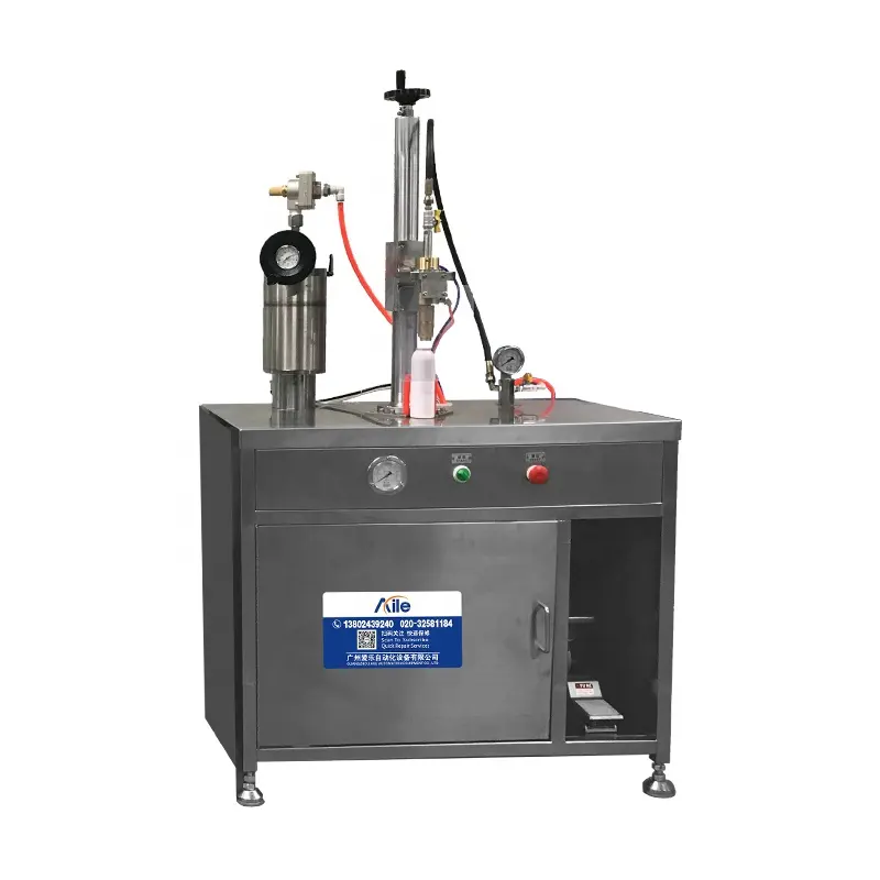 Machine de remplissage d'aérosol a Semi-automatique, appareil de remplissage de gaz gpl, déodorant, 120ml