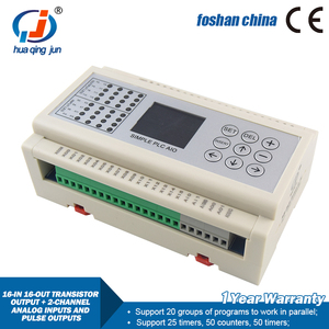 Huaqingjun 16DI 16DO transistör çıkışı PLC 2AI 0-10V darbe çıkışları Servo motorlar için DC24V PLC - Product Image 3
