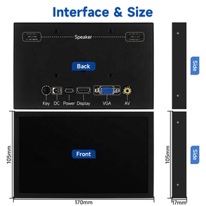 7英寸便携式液晶显示屏1024x600 IPS显示器，带VGA/影音/高清视频输入，适用于笔记本电脑覆盆子皮橙色皮DVD - Product Image 5