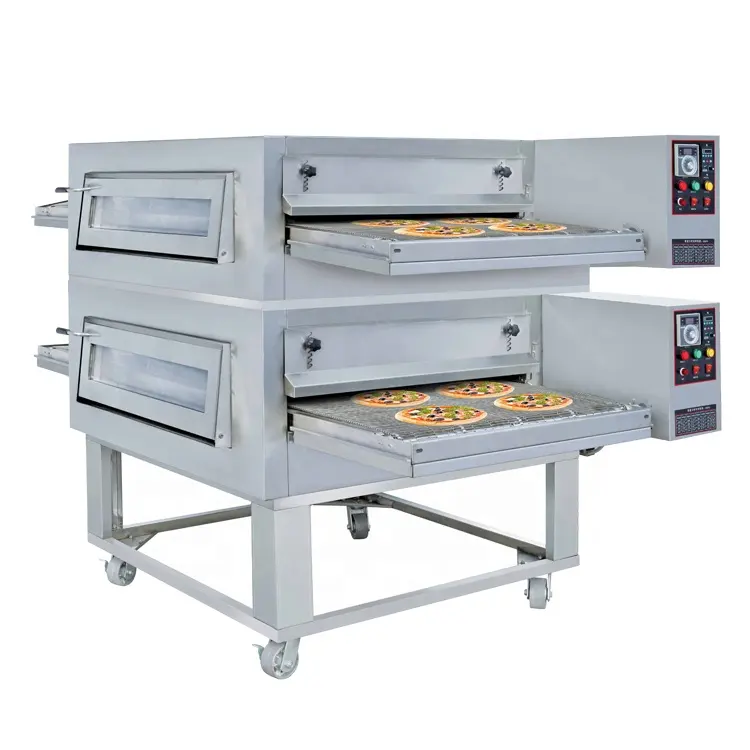 Nastro Trasportatore Pizza Forno Elettrico per uso professionale Utilizzato per la Cottura di 18 "La Pizza