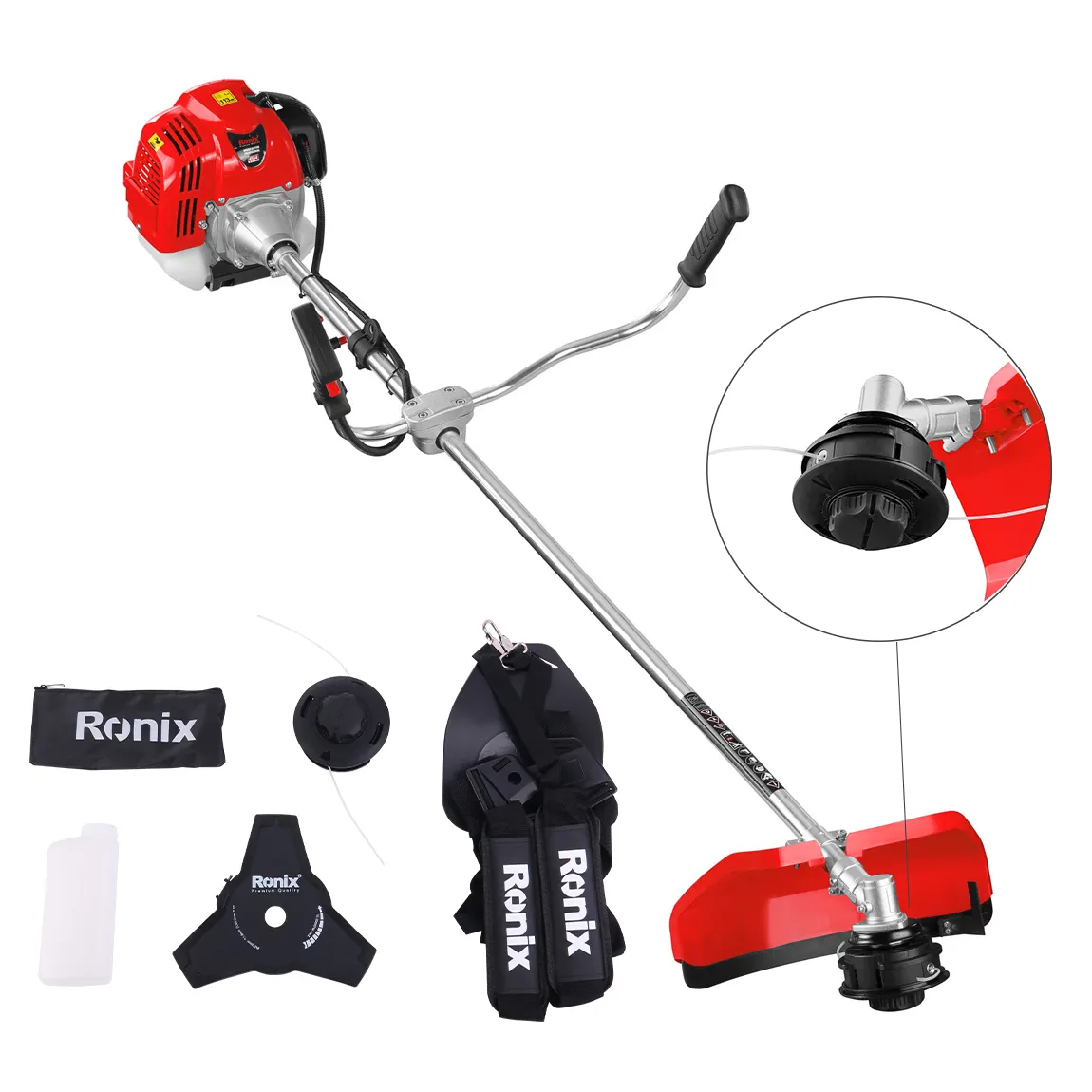 Ronix 52cc attrezzi da giardino 2 tempi benzina erba Trimmer spalla erba taglierina macchina potenza trimmer benzina decespugliatore