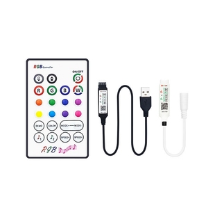 DC5-24V управления мобильным приложением BT USB/DC порт RGB музыкальный контроллер с 40-клавишным пультом дистанционного управления для низкого напряжения RGB светодиодные полосы - Product Image 4