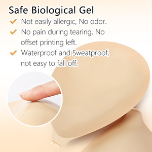 Yeni dikişsiz Push-Up kaymaz görünmez askısız kendinden yapışkanlı artı-boyutu büsts kaldırma-destek silikon meme kadınlar için kapakları - Product Image 4