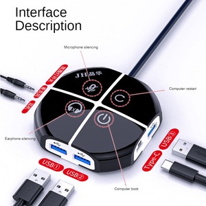 Jinghua多機能デスクトップスプリッタコンピュータデスクトップスイッチコンピュータ外部スイッチインターネットカフェデスクトップスイッチ - Product Image 3