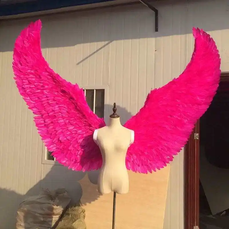 Accesorios de modelado de fotografía para estudio, alas grandes decorativas, alas de Ángel de plumas largas
