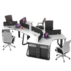 定制办公室坐架工作站，分板2/3/4/5座位书桌家具电脑隔断隔间批发 - Product Image 5
