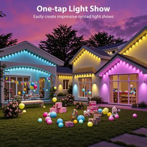 Sıcak Satış RGBW + WIFI Kontrollü Noel Tatil Atmosferi Çatı Işık Dizisi Su Geçirmez Dekoratif Aydınlatma - Product Image 1