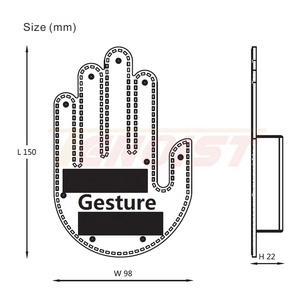 Yeni serin üç model Auto Car SUV iç arka cam uzaktan kumanda LED Amber orta parmak uyarı fren işık - Product Image 2