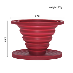 Gocciolatore per caffè pieghevole versare sopra il filtro del caffè, caffettiera riutilizzabile in Silicone, caffettiera - Product Image 6