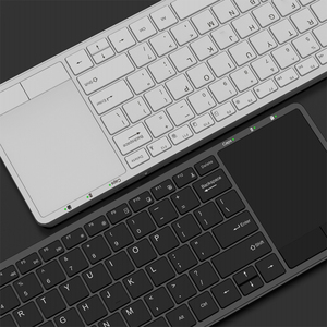 Teclado inalámbrico de 2,4G con panel táctil, teclado inalámbrico de oficina ultrafino, panel táctil