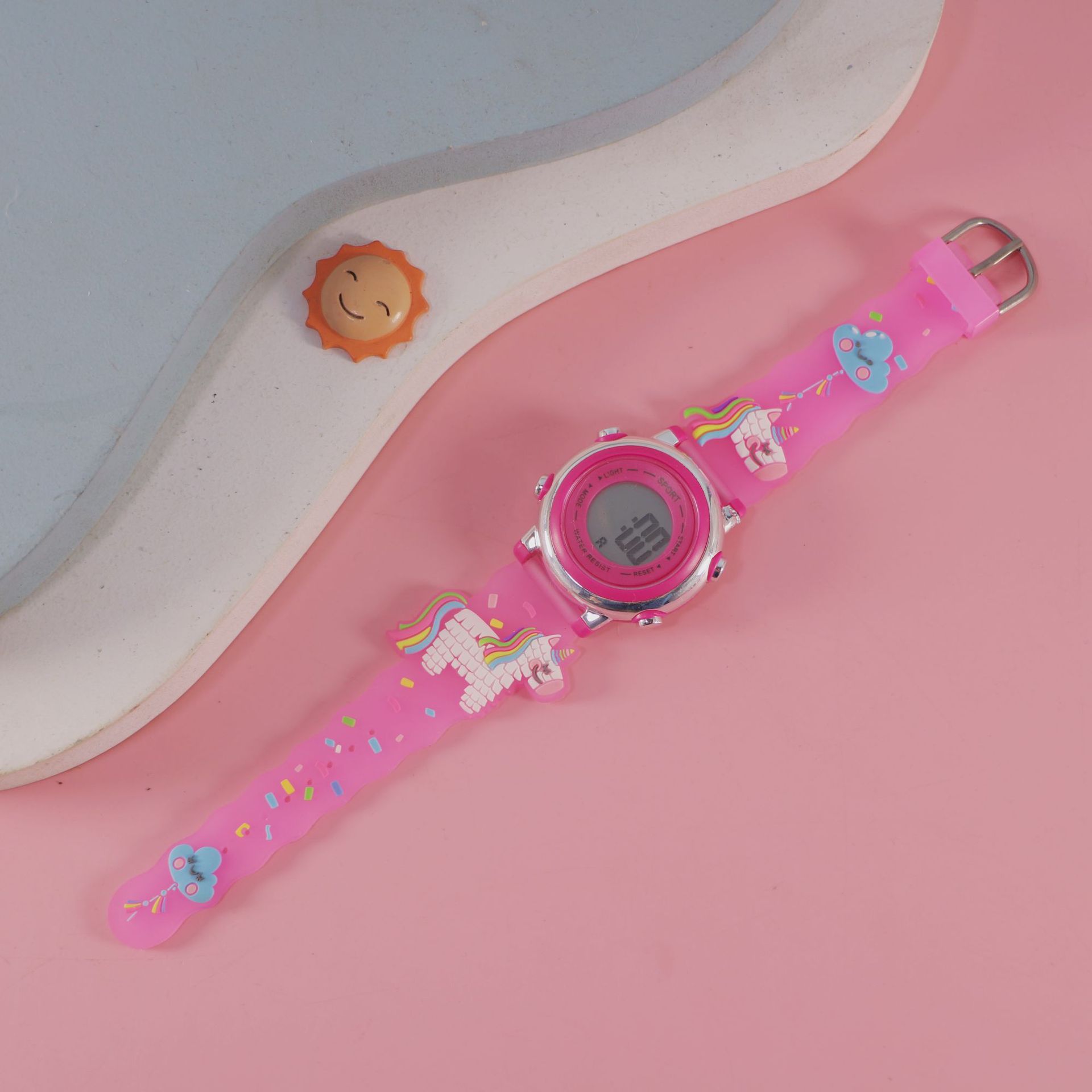 Licorne 1 rose rouge