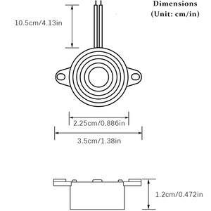 Aktiver Piezo-Summer SFM-20B 3-24V DC 95dB Lauter kontinuierlicher Piepton für Arduino, Elektronik, Alarme, DIY-Projekte - Product Image 4