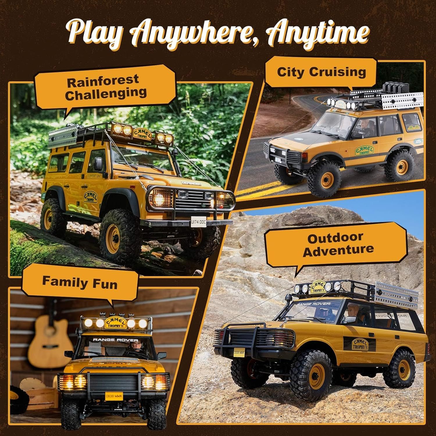 Yellow Land Rover