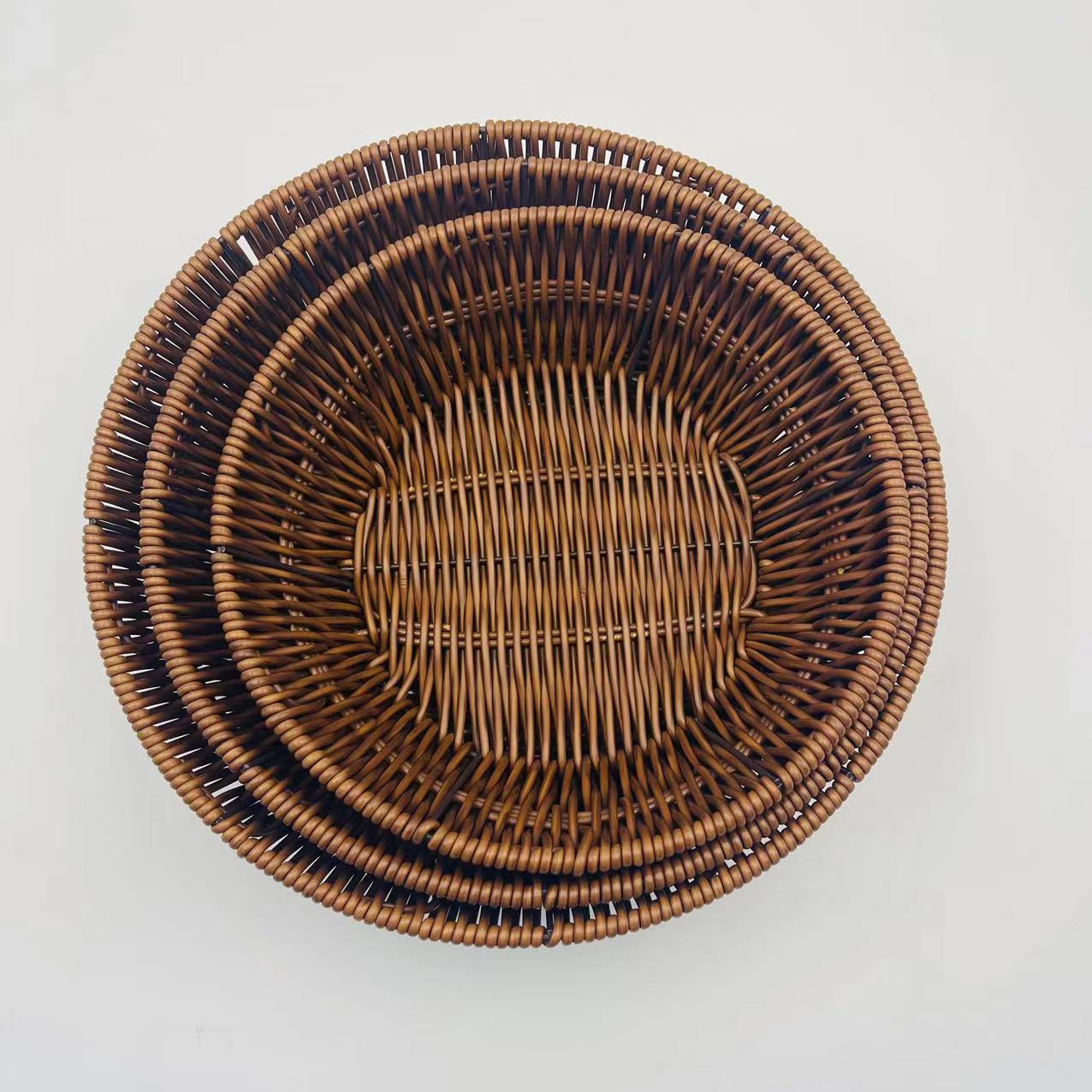 Cesta redonda de ratán