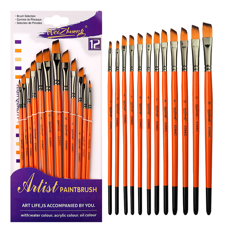 Orange 12pcs/set oblique peak